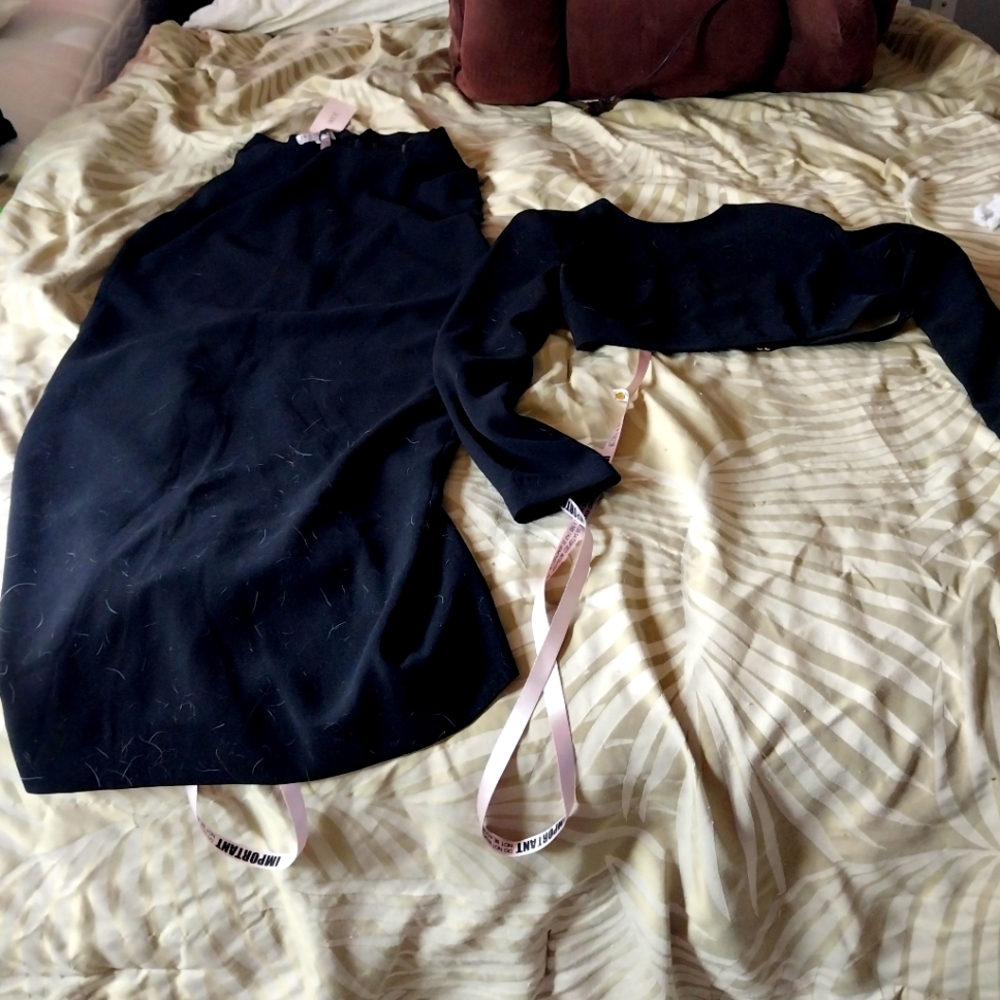 House of CB Set: Camille Open Back Crop Top & Lavande Maxi Skirt, Size Large